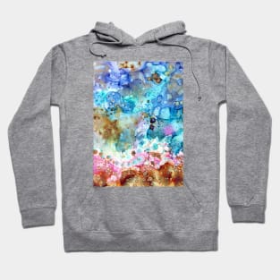 Ocean Abstract Painting Coral Reef Sand Beach Hoodie